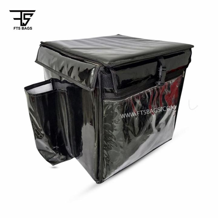 Heavy duty waterproof medium size insulated food delivery bag with bottle pocket, fast food delivery bag / thermal insulated bag / pizza delivery bag, home delivery bag, restaurant bag, takeaway bag