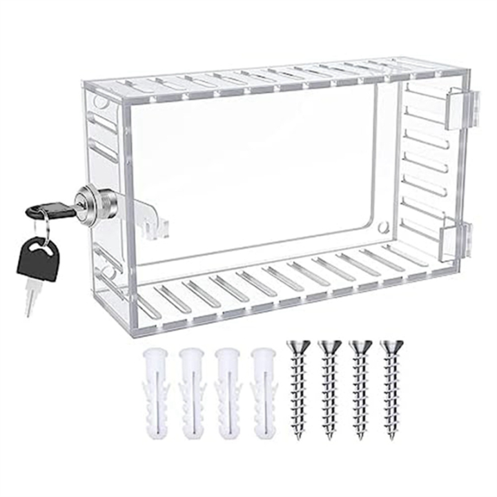 Universal Thermostat Guard with Lock Universal Combination Lock Box Transparent Acrylic Thermostat with Safety Lock Durable Easy Install Easy to Use
