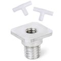2 Pcs 12mm Equal Tee Connector Baed Pipe Fitting & 1 Pcs 1/4 Inch to 3/8 Inch Female to Male Convert Screw Adapter. 