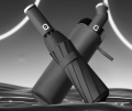 |Urban Click| Adjustable Rotating LED Flashlight Umbrella 10 Bone Automatic Umbrellas Triple Folding Windmill Borne Business Barometer Parasol. 
