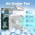 3 In 1 Fan Air Cooler with Ice Humidifier & Night Light | Mist Fan Portable Air Conditioner with Ice Tray | Cooling Fan | Water Spray Fan AC (non-Chargeable and Recargeable both available). 