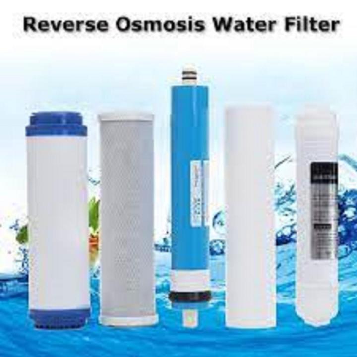 5 Stage Reverse Osmosis RO Water Filters Replacement Set with Water Filter 5PCS Filter Cartridge 75 GPD Membrane/ RO membrane/ filter Set