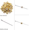 Gold Sew On Rhinestones Trim Claw Rhinestones Shiny Crystal Stones Beads Sew On Rhinestone for Clothes. 