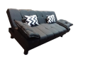 The Furniture Collection - Customised 3 Seater Sofa Cum Bed Imported Fabric Black Jute length 6 ft and height 18 inches Apartments/Offices. 
