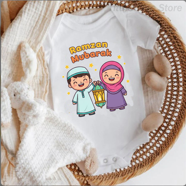 Customized Baby Romper Half Sleeves Ramzan Mubarak Printed R56 ...