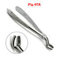 Premium High Quality Stainless Steel Dental Tooth Extracting Forceps Dentist Tools For Upper Molars Wisdom Extraction Pliers Fig.67A. 