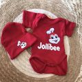 baby onesie with bonnet TBTJ. 