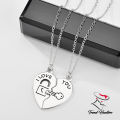 Couple Love Key Lock Necklace gift for Friends Couples. 