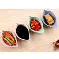 8pcs Tiny Leaf Shape Plates Portable Food Snack Dip Sauce Seasoning Tray. 