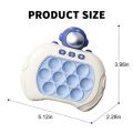 New Quick Push Game Pop Up Fidget Bubble Electronic Pop it Pro Game Light AntiStress Toys For Adult Kids Gift With Box. 