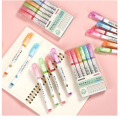 6 Pcs Line Shaped Colorful Stamp Markers. 