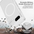 For Google Pixel 6a MagSafe Clear Acrylic PC Hybrid TPU Phone Case. 