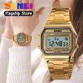 SKMEI Fashion Ladies Waterproof Stainless Steel Backlight Alarm Chrono Digital Watches for Women 1123. 