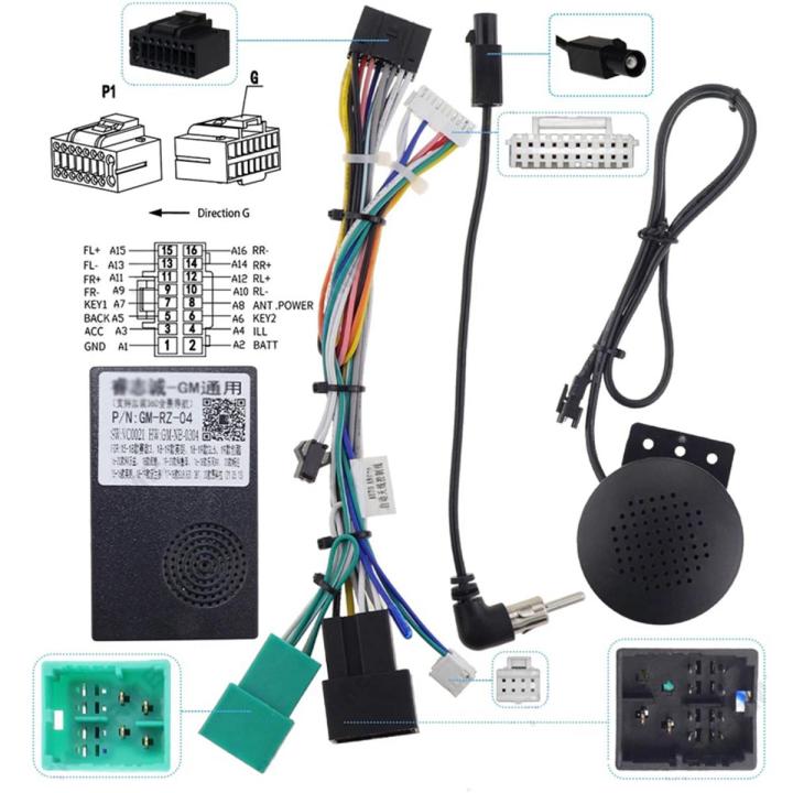 FLYEER 16Pin Car Audio Wiring Harness Audio Cord with Canbus Box for Chevrolet CAVALIER Spark Onix 2018-2020