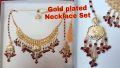 Necklace Set with earring gold plated stylish new design for women looking gold fashionable style. 