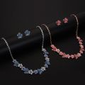 Cring Coco Necklace for Party Wedding Women's Trendy Zinc Alloy Flower Choker Chain Statement Necklaces Silver Color Jewelry. 