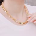 New Necklace Women Fashion Choker Hearts Double Crystal Girls Gold Pendant Jewellery Love Statement Necklaces. 