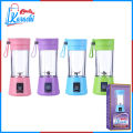 Online Karachi USB Chargeable Juicer Blender 6 Blades 380ml - Portable Juicer Cup & Smoothie Maker. 