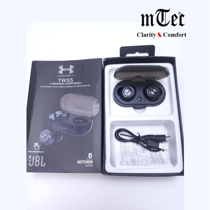 mTec Hstorm TWS Bluetooth Earpods 5.0 NFC Function Earphone Power Bank Wireless Multi-Function Earbuds