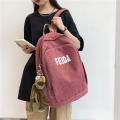 Canvas Backpack WomenAesthetic Solid Simple Design Girl Students Knapsack Bag for Lady Men Couples Backpack for School Books. 
