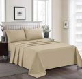 Apricot 100% High Quality Fine Soft Rich Cotton 3PCS Flat Bedsheet In Dyed Colors King Size. 
