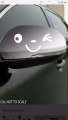 2 Smiling eye Blink Winks face car Styling Sticker WHITE or Black for car side mirror sticker stickers. 