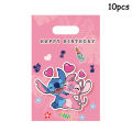 Disney Lilo Stitch Party Gift Bag Plastic Blue Stitch Pink Angel Goodie Gift Bags for Kids Birthday Party Decor Baby Shower. 
