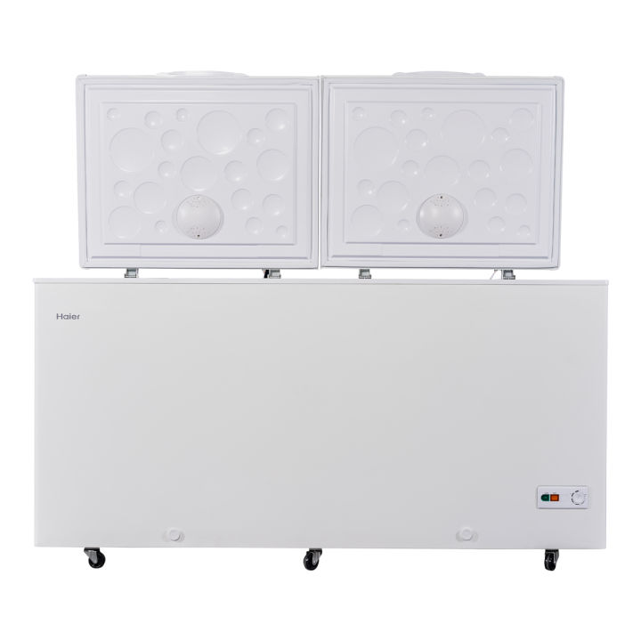 Haier 19 Cu Ft - Turbo Cool - Double Door - HDF-535  (100 Hour Cooling Retention - 30% Fast Freezing - Wide Voltage , -28 c Cooling Depth - Double Cabinet) White Colour Deep Freezer/ 10 Years Haier Warranty