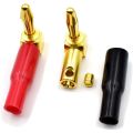 Speaker Wire Connector-16 x Banana Plugs(8pcs red + 8pcs black)-gold. 