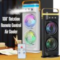 3 In 1 Fan Air Cooler with Ice Humidifier & Night Light | Mist Fan Portable Air Conditioner with Ice Tray | Cooling Fan | Water Spray Fan AC (non-Chargeable and Recargeable both available). 