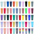 double wall DIY blank plain 700ml 710ml 24oz plastic durian tumbler durian cup with straw and lid no logo. 