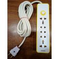 OPK 4 Way High Quality 12 Holes Extension lead Multiple EU/US/UK 5 Sockets With 4m Wire.. 