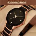 Stylish Watch For Men (Luxury) Classy Men's Stainless Steel Wrist Watch - Free Box. 