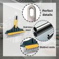 2 in 1 Cleaning Brush with Wiper | Floor Scrubber Brush with Long Handle. 