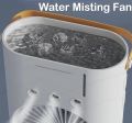 Rotating 4 In 1 Fan Air Cooler with Ice Remote Control with Humidifier & Night Light | Mist Fan Remote Control | RGB Lights | Mist Fan Portable Air Conditioner with Ice Tray | Cooling Fan | Water Spray Fan AC. 