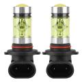 2PC 9006 100W 4300K Yellow LED Headlight Bulbs Kit Fog Light Car Driving Lamp. 