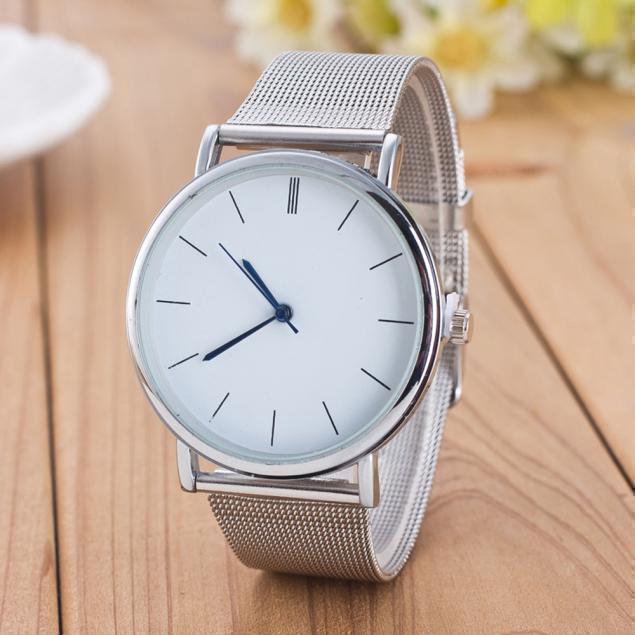 Ultra-thin Dial Mesh Analog Watch