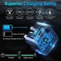 EZone 20W USB-C Fast Charger for iPhone and iPad, PD Charging Adapter with Cable. 
