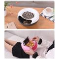 Multifunctional Plastic Double Layer Dry Fruit Container - Snacks Seeds Storage Box - Garbage Holder Plate - Dish Organizer. 