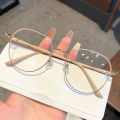 Women's Ultra-Thin Large-Frame Glasses Korean Style Anti-Blue Light Flat Glasses for Work and Study. 