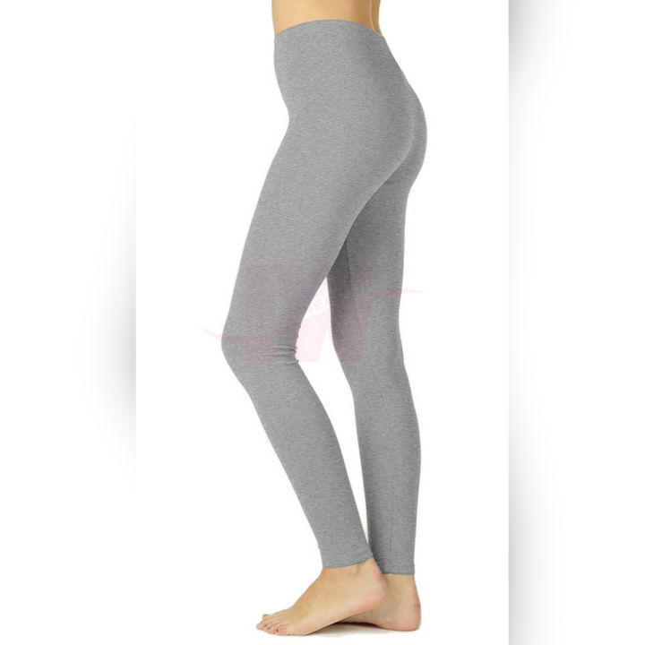 Ladies Women Girls Grey 100% Soft Cotton Hosiery Tights Sexy Legging Size upto 34inch waist For Eid Party College University Hospital Office Duty