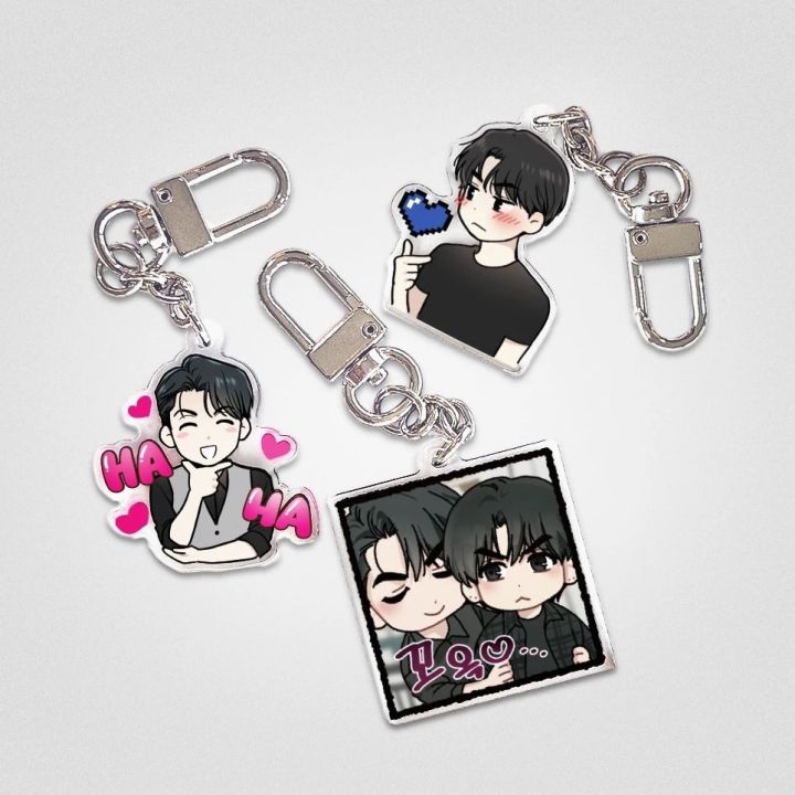 Korean BL Manwha Payback Acrylic Keychain Women Yoon Jay Lee Yoohan Cute Key Ring Man Ita Bag Pendant Ornament Accessories Gift