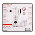 Black & Decker 1.5 L Blender BLX300-B5 with 2 Grinder Mills, White | 300 Watts. 