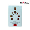Clopal 15A Round 3 Pin Multi Plug & Socket with Fuse Protection. 
