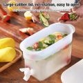 3.5L Drink Dispenser For Fridge Beverage Water Dispenser With Spigot Juice Containers With Lids For Fridge Parties And Daily Use BPA FREE. 