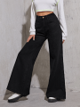 Highwaist Black Wide Leg Denim Jeans for Women - Stylish, Comfortable, Flattering Fit. 