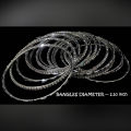 BANGLES / CHORIAN SET OF 13 FOR GIRLS IMPORTED SILVER QWIS-438-20 QUALITY WEB STORE. 