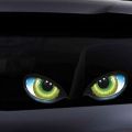 1 【HOT】 Car Creative Reflective Car Stickers Rearview Mirror Eyes Funny Stickers 3D Scratches To Block Cartoon Decorative Accessories. 
