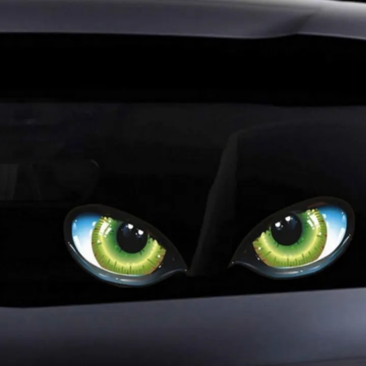 1%20%E3%80%90HOT%E3%80%91%20Car%20Creative%20Reflective%20Car%20Stickers%20Rearview%20Mirror%20Eyes%20Funny%20Stickers%203D%20Scratches%20To%20Block%20Cartoon%20Decorative%20Accessories%20-%20Image%205