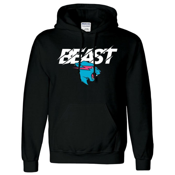 Black Mr Beast Hoodie Youtuber Cotton For Mens and Womens